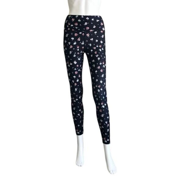 SOUL BY SOULCYCLE Black Floral Leggings - S - Picture 1 of 6